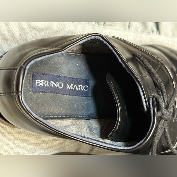 Men's Bruno Marc black dress shoes size 9w - Picture 7 of 7